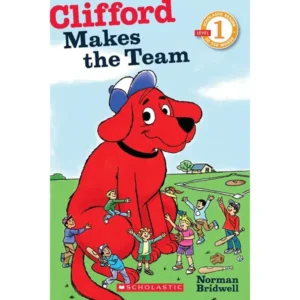 Clifford and kids playing on a field.