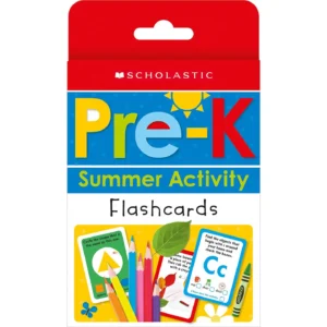 Pre-K summer activity flashcards packaging.